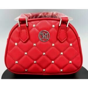 Badgley Mischka Crossbody Dome with Studs - Red